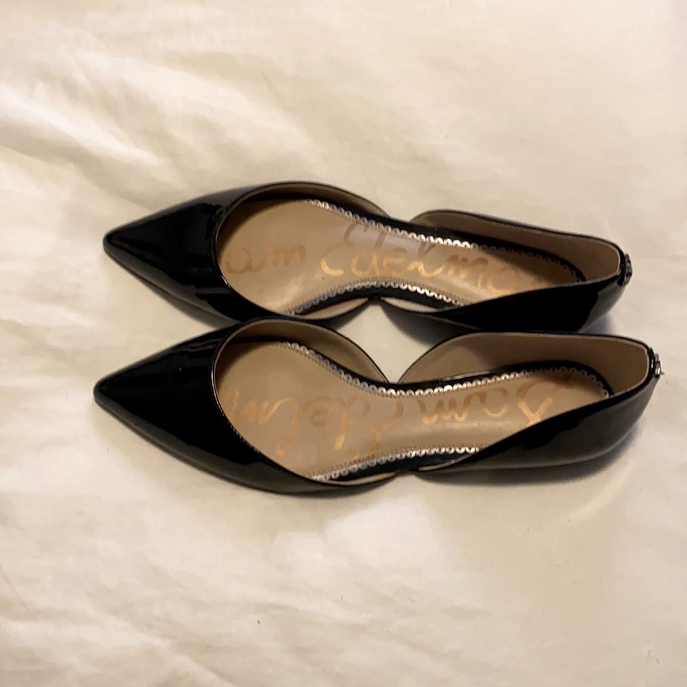Black Patent leather flats by Sam Elderman size 8